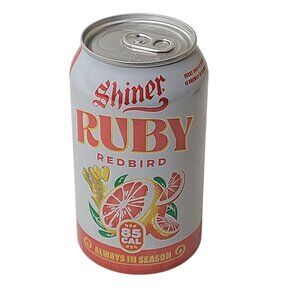 Shiner Ruby Redbird Empty Beer Can Bottom Opened Spoetzl Brewery Texas